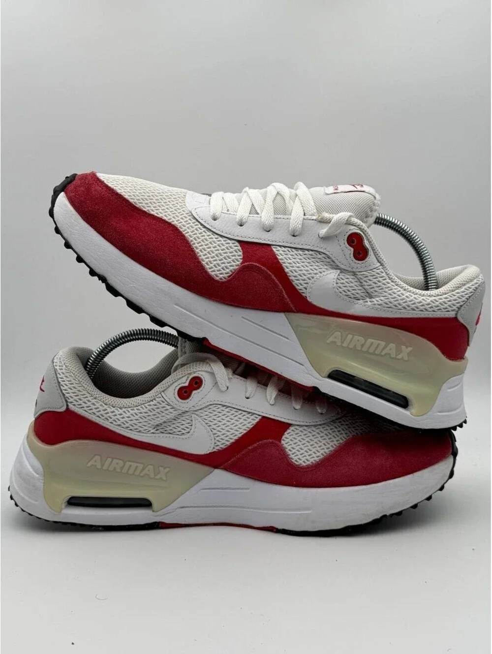 Nike Air Max 90 White Red DM9537-104 Men's US 11.5 Athletic Running Shoes
